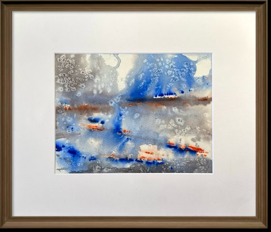 Summer rain Abstract landscape