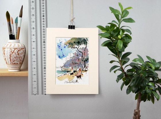 Positano, Watercolor Art