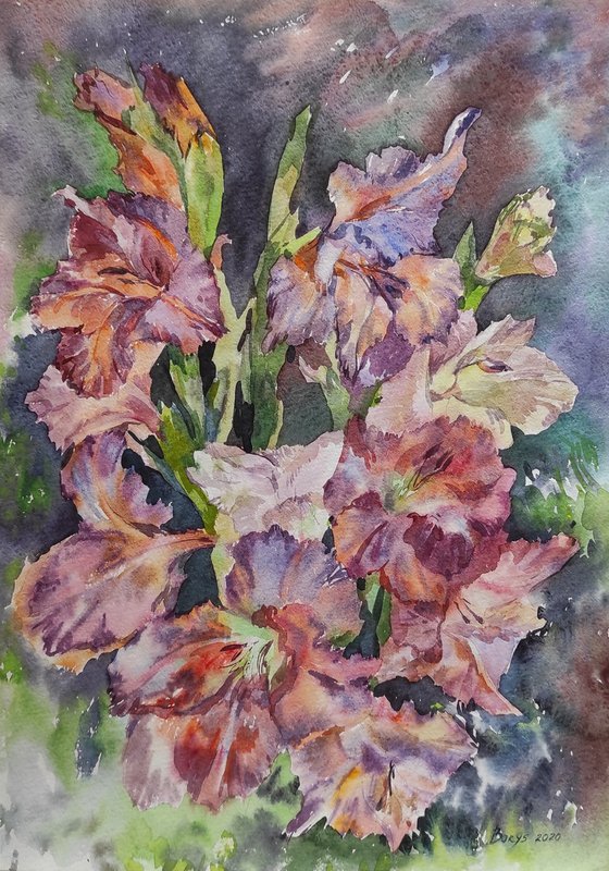 Gladioluses - original painting