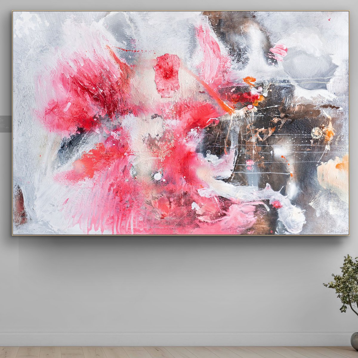 Organic Abstract Acrylic Painting By Adriano Ribeiro, 47 X 31, Tannhauser Gate, Original Artwork