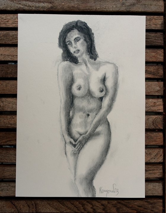 Female Figure 22 Charcoal Sketch