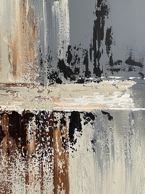 Ivory, Charcoal & Rust