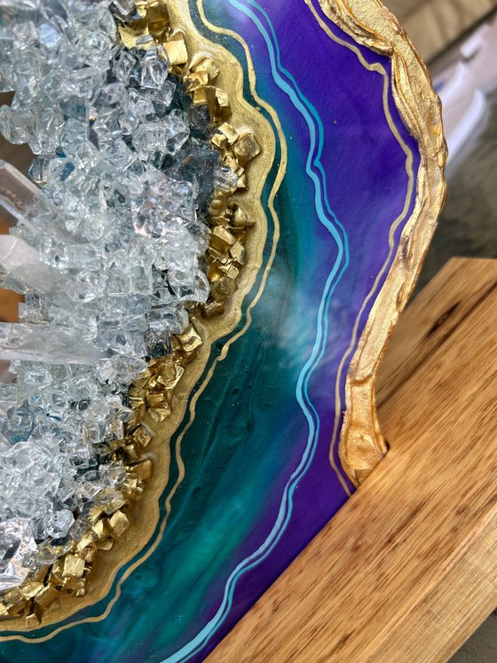 Geode Slice "Malachite purple"