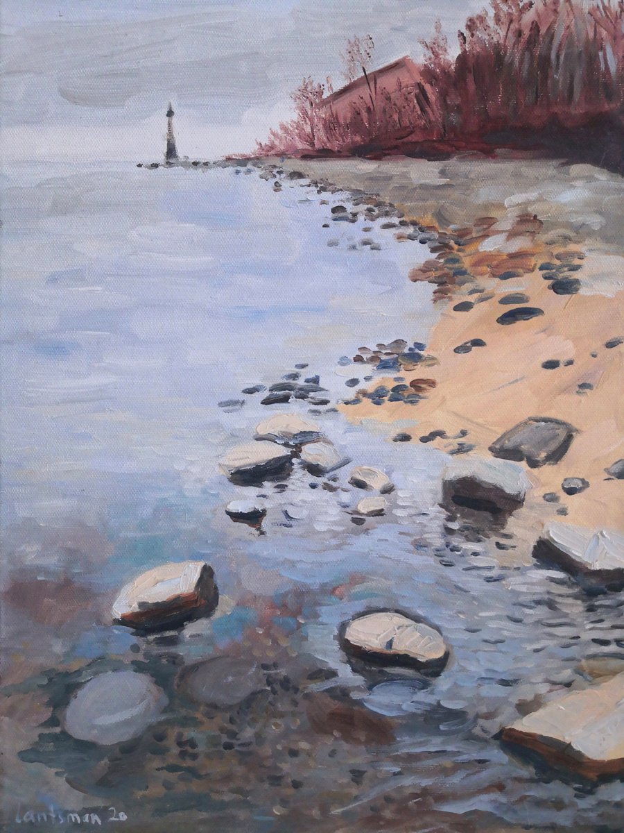 River lighthouse landscape by Jane Lantsman