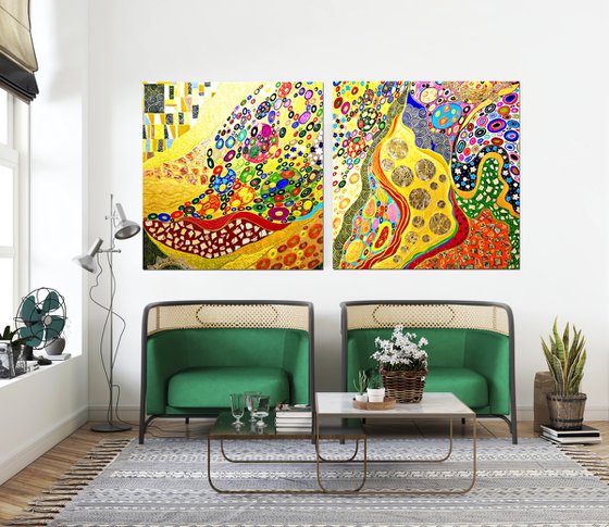 Inspiration by Klimt abstract
