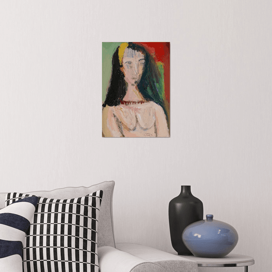 Woman sitting ("Buste de femme assise", inspired by Picasso)