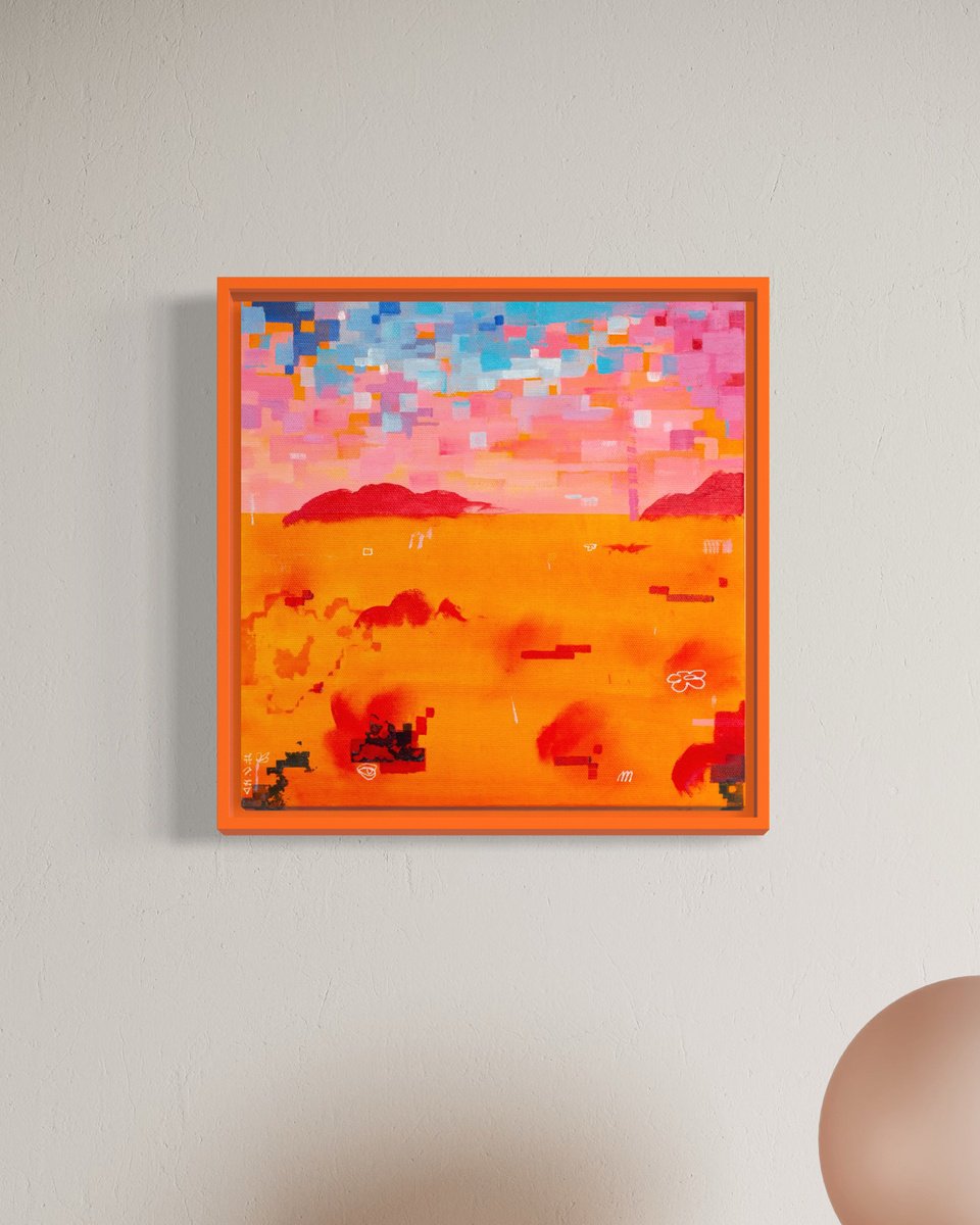 Abstract Landscape Painting By Bohdan Svyrydov, 10 X 10, Reminiscence 0002, Original Artwork