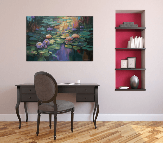 Giverny's Purple Evening