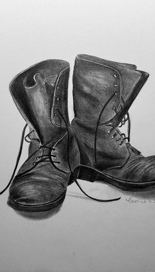 Old boots by Maxine Taylor