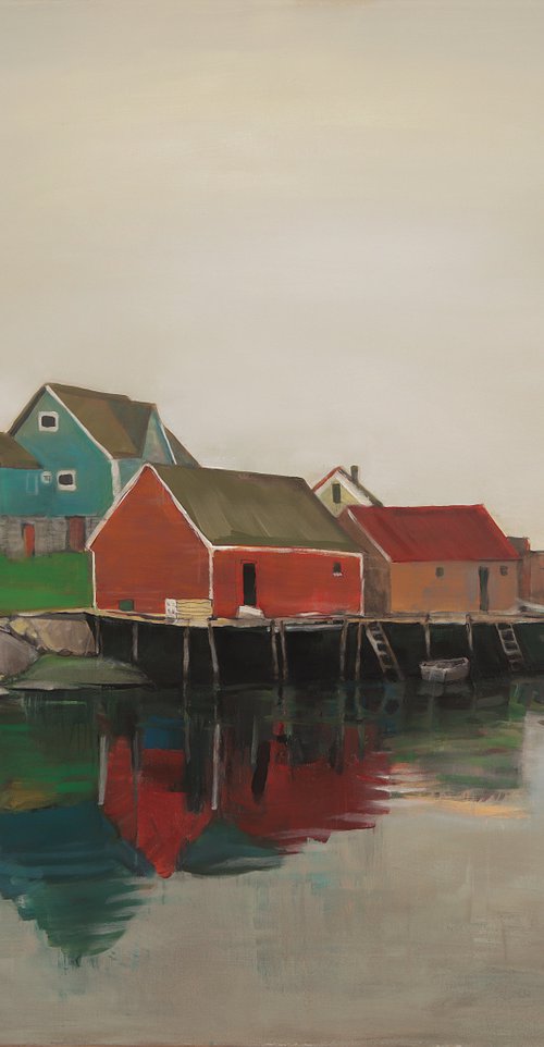 Small Village 60x48" inch  122x152 cm  Bo Kravchenko by Bo Kravchenko