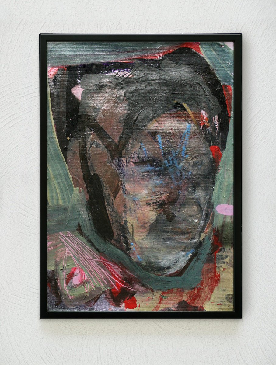 Expressive Portrait Oil Painting By Milos Hronec, 8 X 12", Personality Ii, Original Artwork