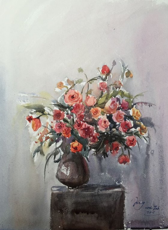 Vase of Roses 2