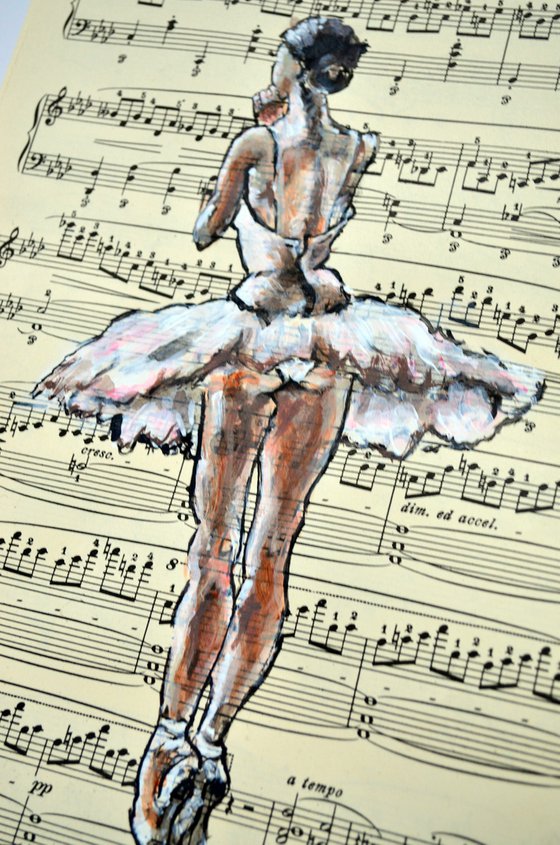Ballerina I - Vintage Music Page, GIFT idea