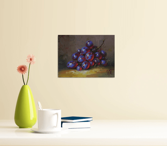"Grapes"  Oil on canvas Kitchen decor 2021