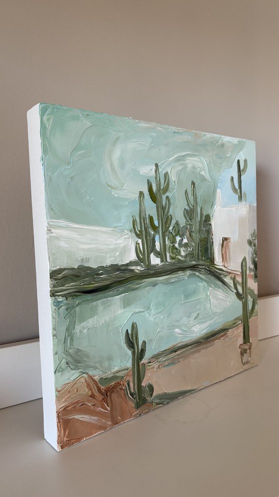 Mallorca swim pool cactus garden house