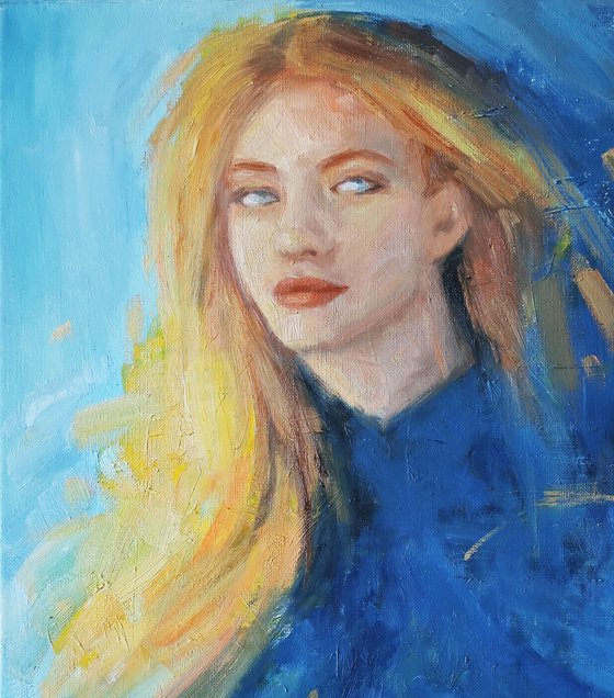 Oil painting Mistery Woman