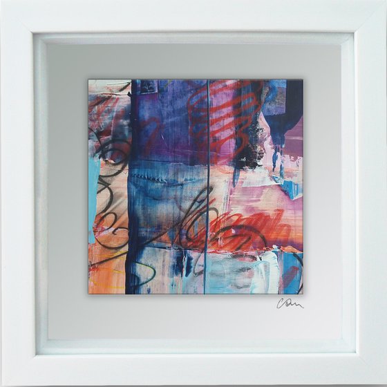 Framed ready to hang original abstract  - Graffiti #3