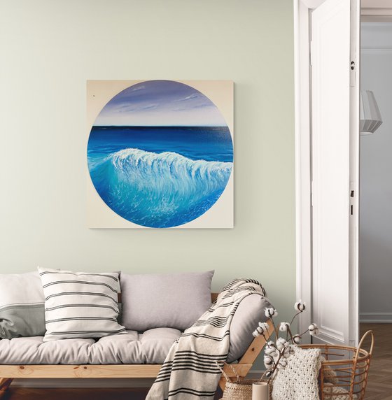 Ocean wave, skyline
