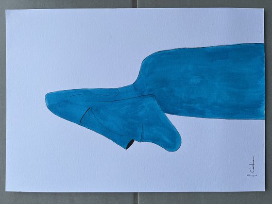 Turquoise blue Moai