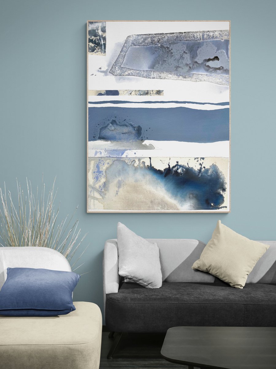 Abstract Painting By Cristina Dalla Valentina, 24 X 31, Strata /2, Original Artwork