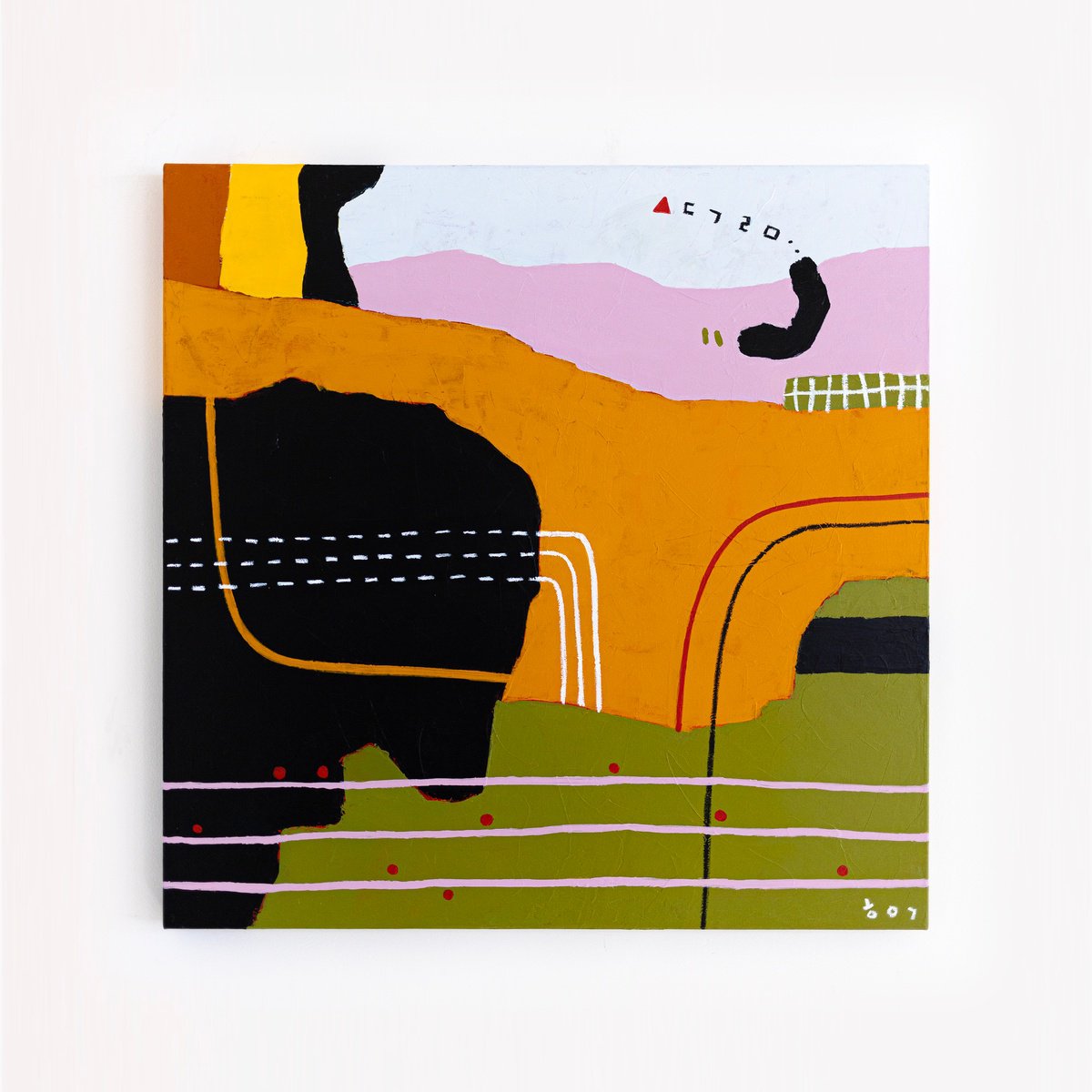 Abstract Acrylic Painting By Hyunah Kim, 30 X 30, Keme, Original Artwork