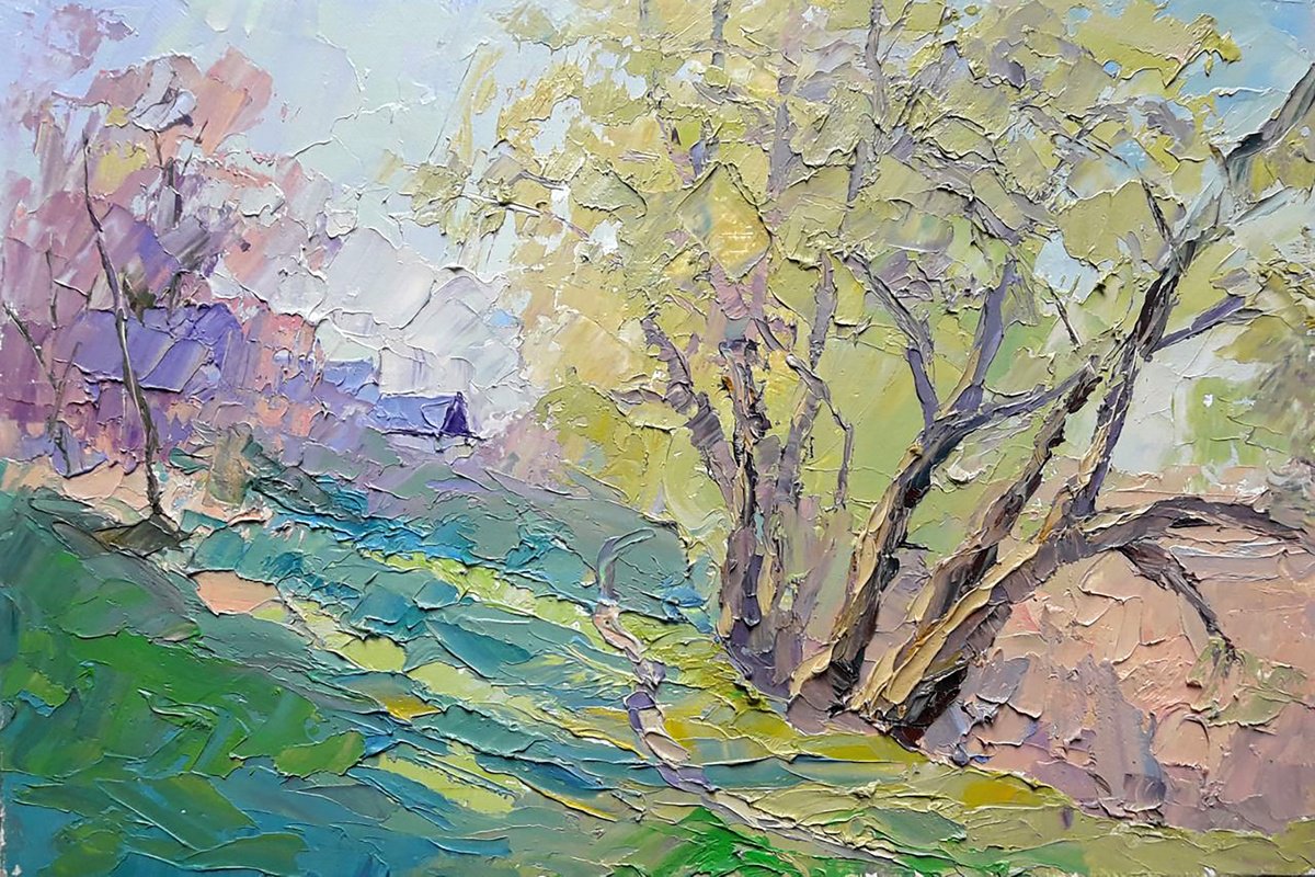 Oil painting Early spring Serdyuk Boris Petrovich nSerb852 by Boris Serdyuk