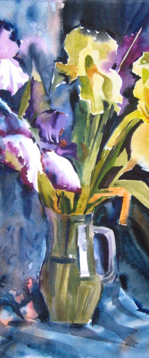 bouquet of irises2 by Valentina Kachina