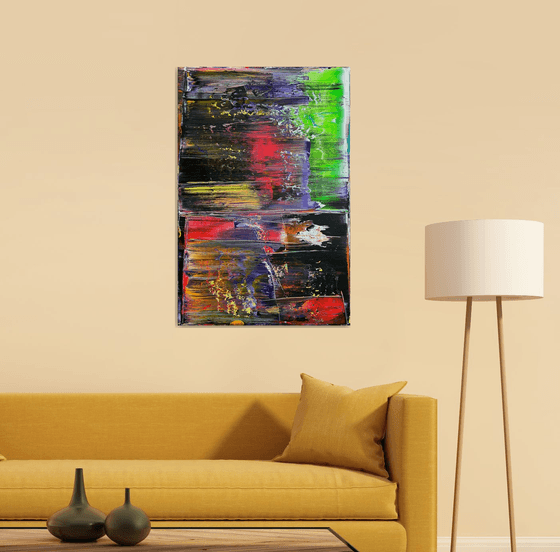 "Dull It Down" - Original PMS Abstract Acrylic Painting On Canvas - 24" x 36"