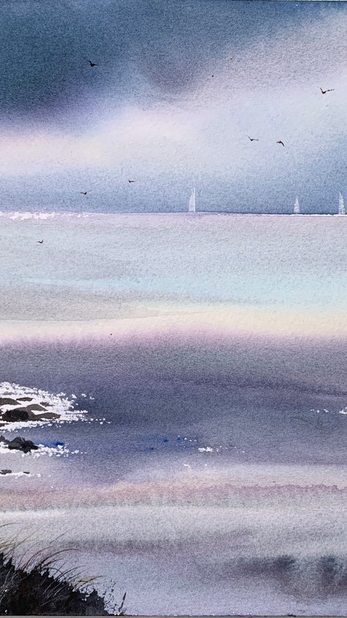 Yachts at sea #6 by Eugenia Gorbacheva