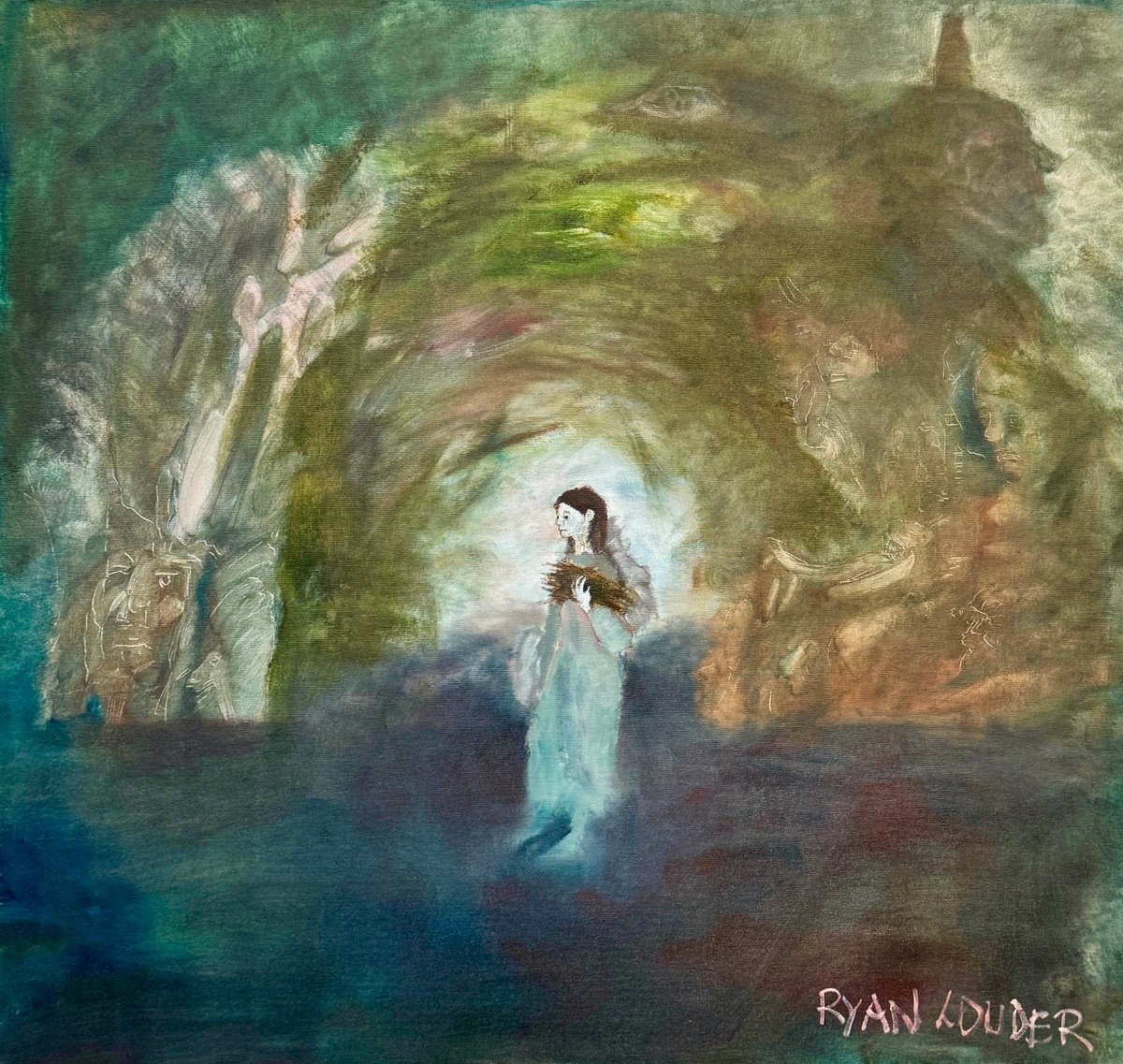 Expressive Oil Painting , Into The Light By Ryan Louder, 30 X 26, Artwork For Sale On Artfinder