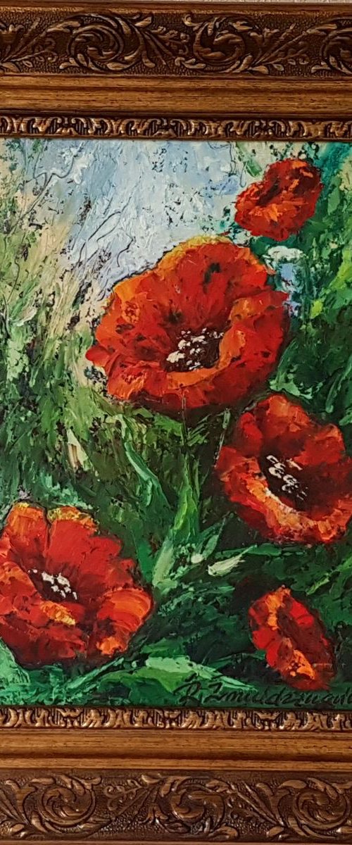 Red Poppies - Commission for Dijana by Romas Zmuidzinavicius