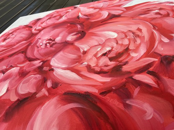 Red peonies