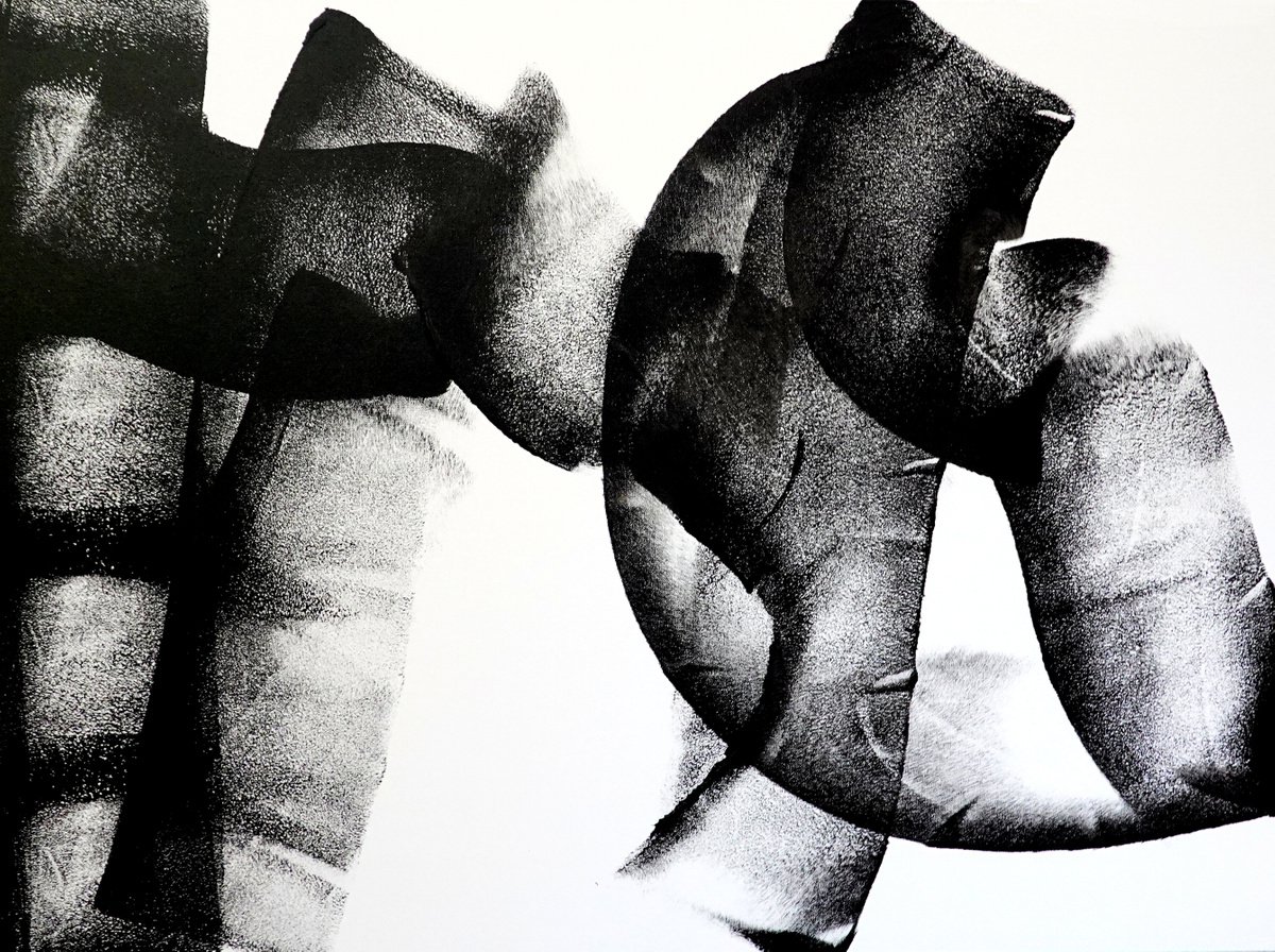 Expressive Abstract Acrylic Painting By Newel Hunter, 48 X 36", No Time For Reflection, Original Artwork