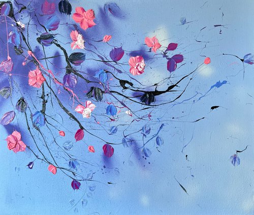 Flowers acrylic painting  «Roses» by Anastassia Skopp