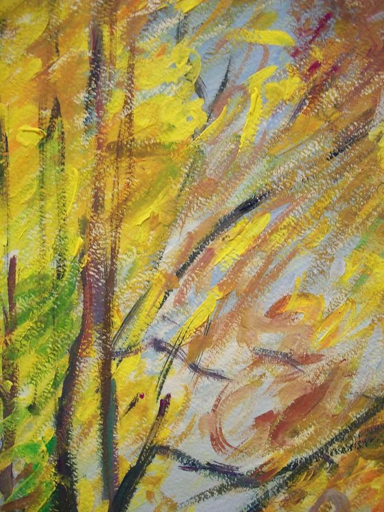 Autumn riot. Gouache on paper. 30 x 42 cm