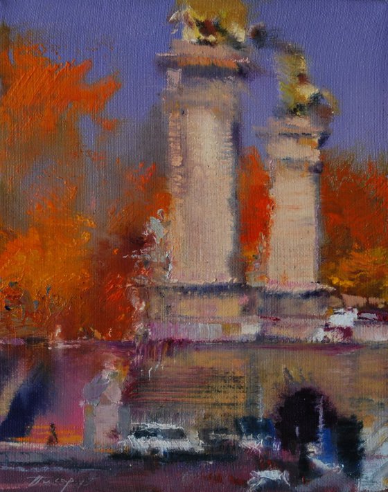 Cityscape painting - Pont Alexander III