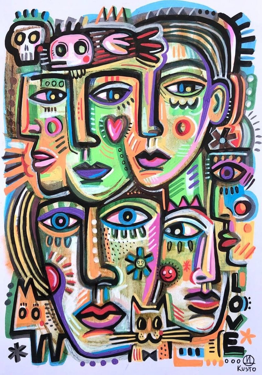 Impressionistic Pastel Drawing , Love Around By Daria Kusto, 8 X 11, Artwork For Sale On Artfinder