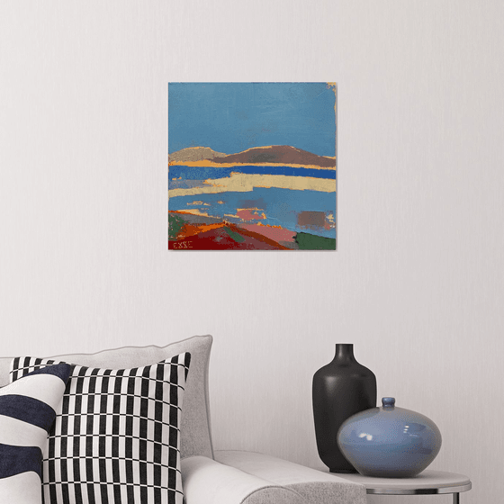 toward the west IV — contemporary landscape with optimistic and positive energy