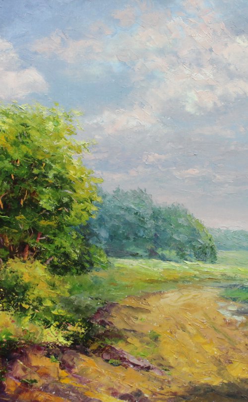 Field road to the river by Ihor Zozulia