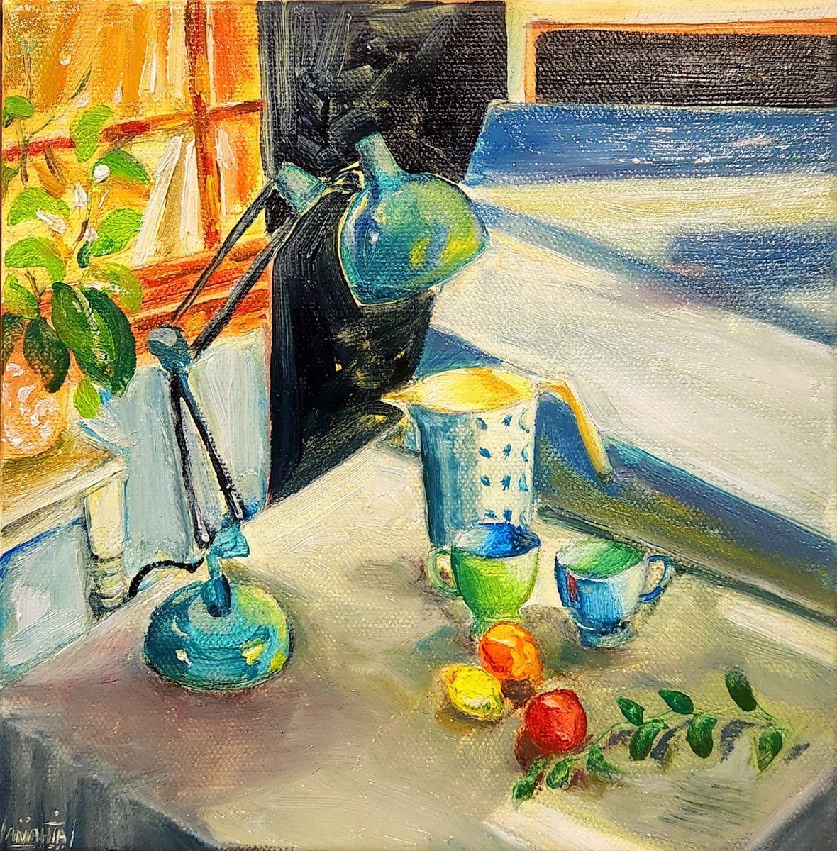 Still Life With Desk Lamp by Anahita Amouzegar