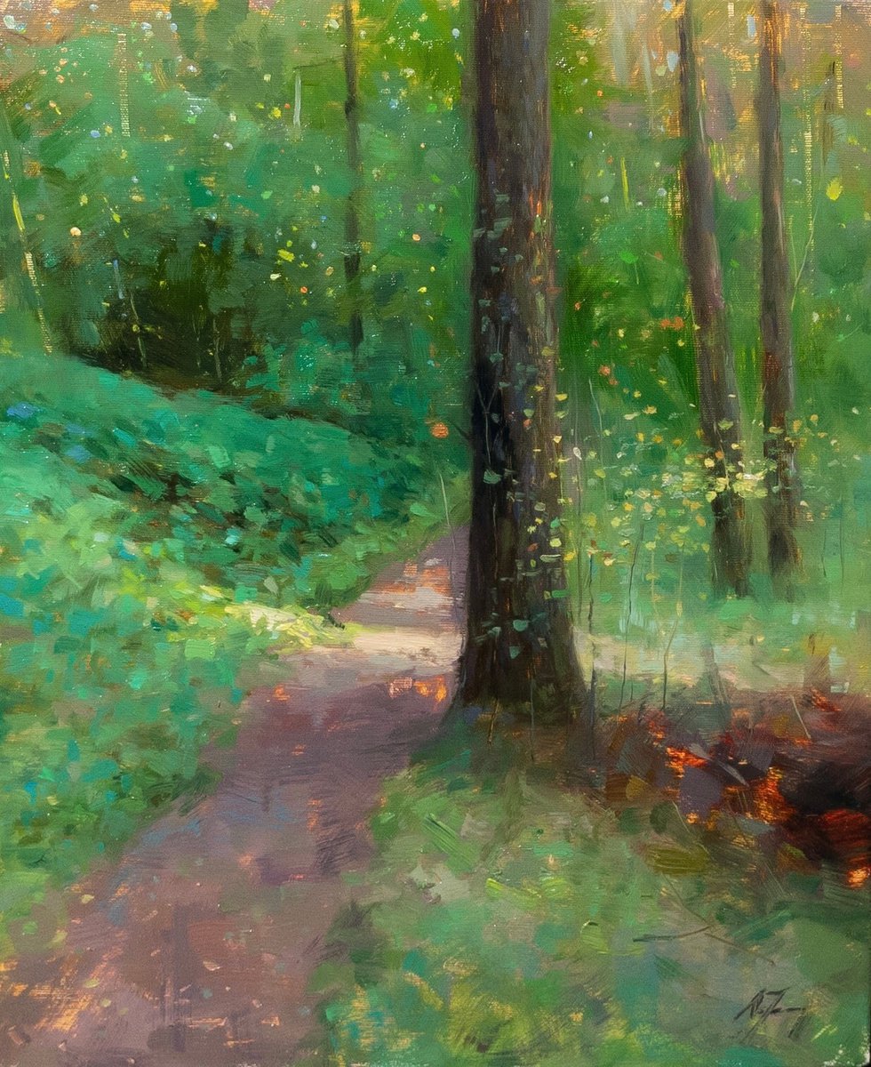 In the forest glow by Aleksandr Jerochin