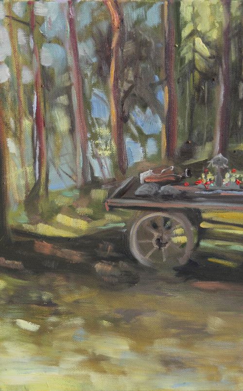The cart on the lakeside by Irina Sergeyeva