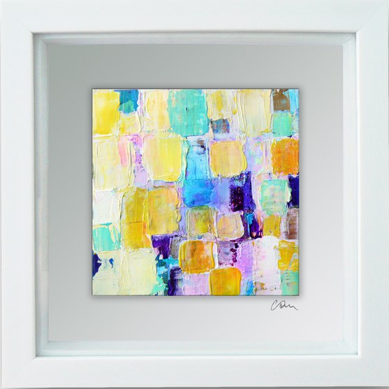 Framed ready to hang original abstract  - Petals #1