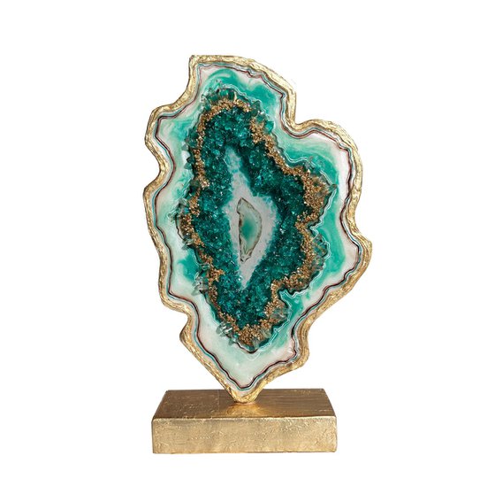 Turquoise Floating agate.