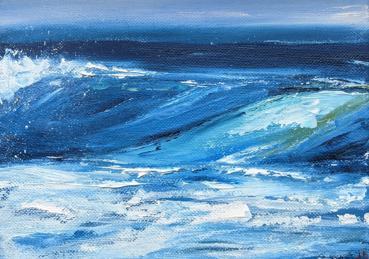 Miniature Wave Seascape #10 by Jo Earl