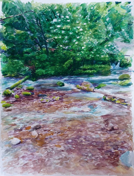 Landscape watercolour painting