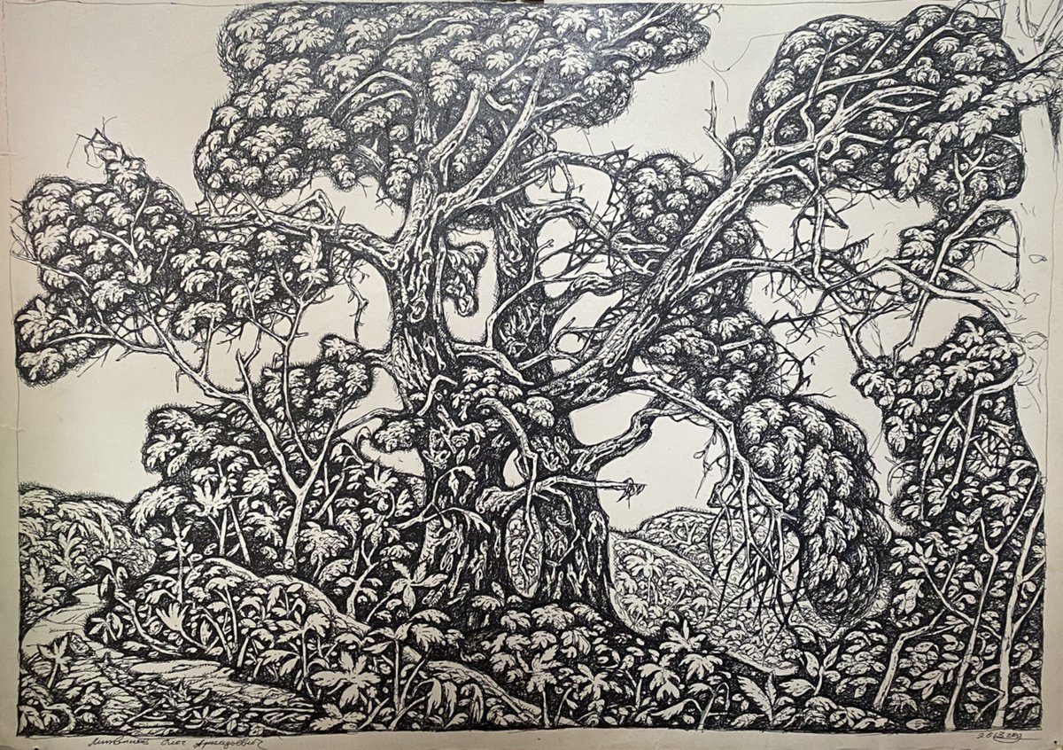 Impressionistic Landscape Painting By Oleg And Alexander Litvinov, 17 X 24", Trees, Original Artwork