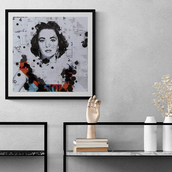 Collage_51_50X50 cm_Liz Taylor