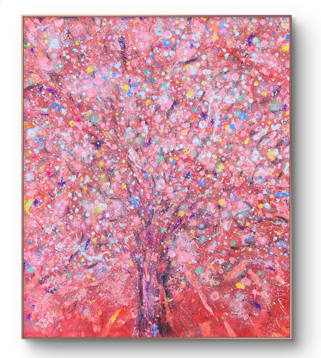 Expressive Abstract Painting By Marian Gorin, 20 X 24", Ascetic Eves Ii, Original Artwork