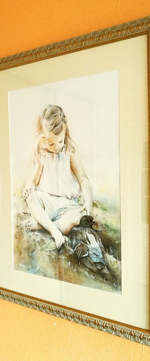 Don't fly away (22x30'') by Modestas Mykolaitis